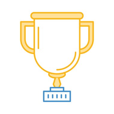 kazanan şampiyon kupa vektör çizim 