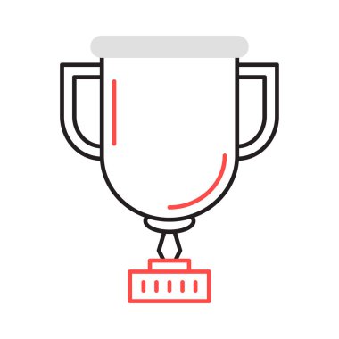 kazanan şampiyon kupa vektör çizim 