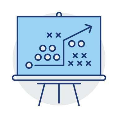 Strateji planlama taktiği vektör çizim 