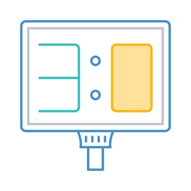 puanı ekran maç futbol vektör çizim 