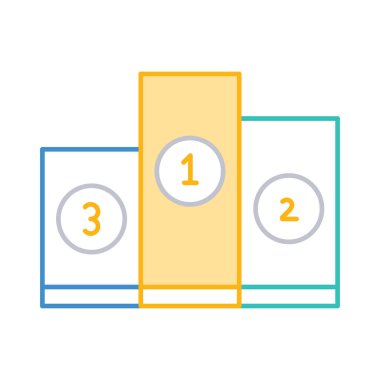 podyum ödül şampiyonu vektör çizim 