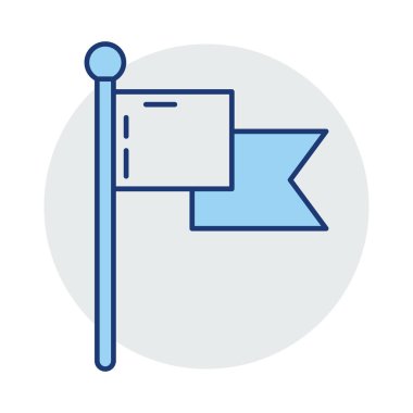 bayrak işareti sallayarak illüstrasyon vektör 