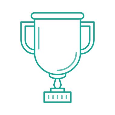 kazanan şampiyon kupa vektör çizim 