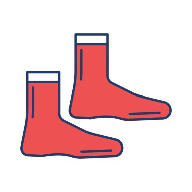 çorap spor giyim vektör çizim  