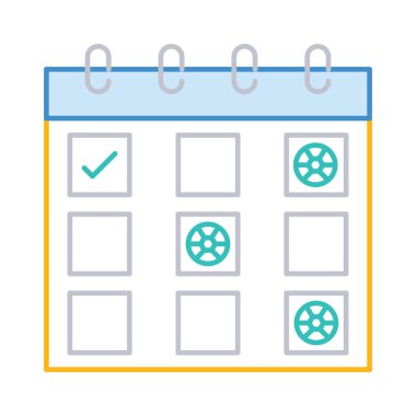 Takvim tarihi ay vektör çizim 