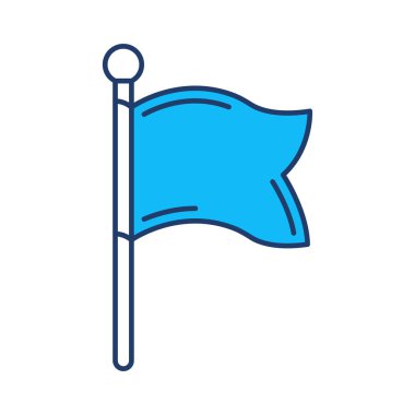 bayrak sallayarak başarı vektör çizim 