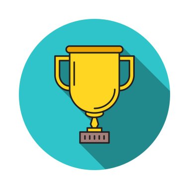 kazanan şampiyon kupa vektör çizim 