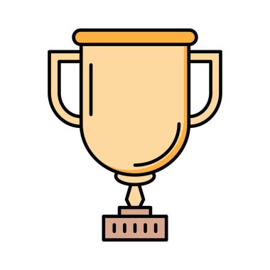 kazanan şampiyon kupa vektör çizim 