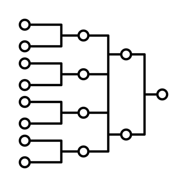 Hierarquia Sequência Diagrama Vetor Ilustração — Vetor de Stock