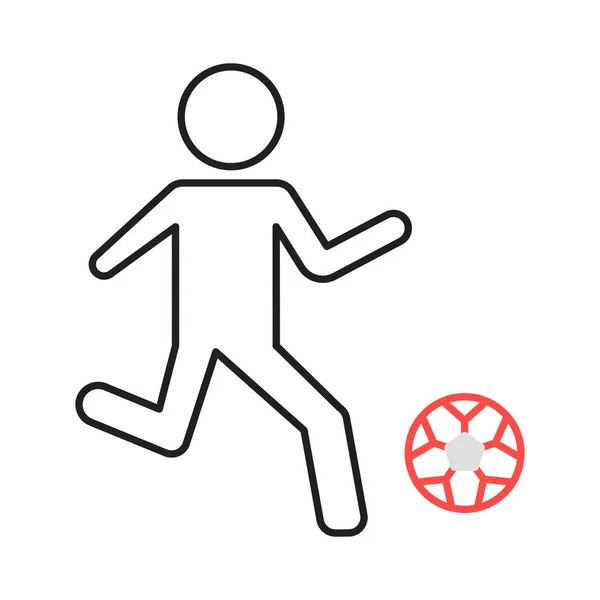 Joueur Football Football Vecteur Illustration — Image vectorielle