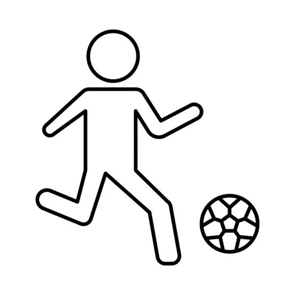Calciatore Calcio Vettoriale Illustrazione — Vettoriale Stock