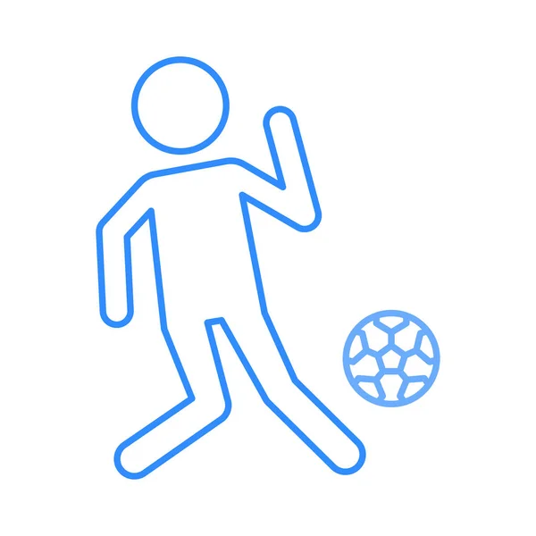 Giocatore Calcio Partita Vettoriale Illustrazione — Vettoriale Stock