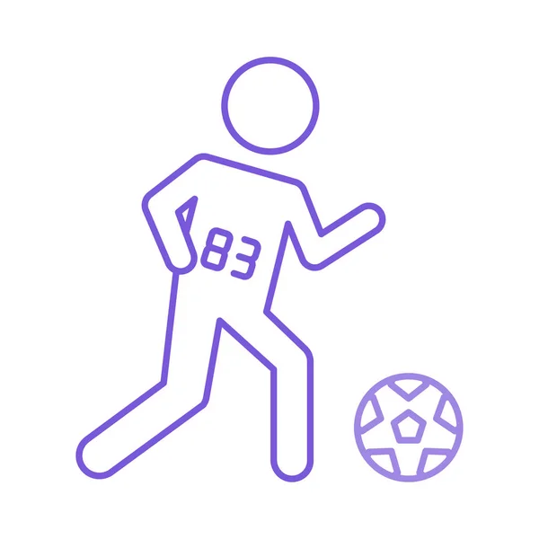 Spieler Fußball Fußball Vektor Illustration — Stockvektor