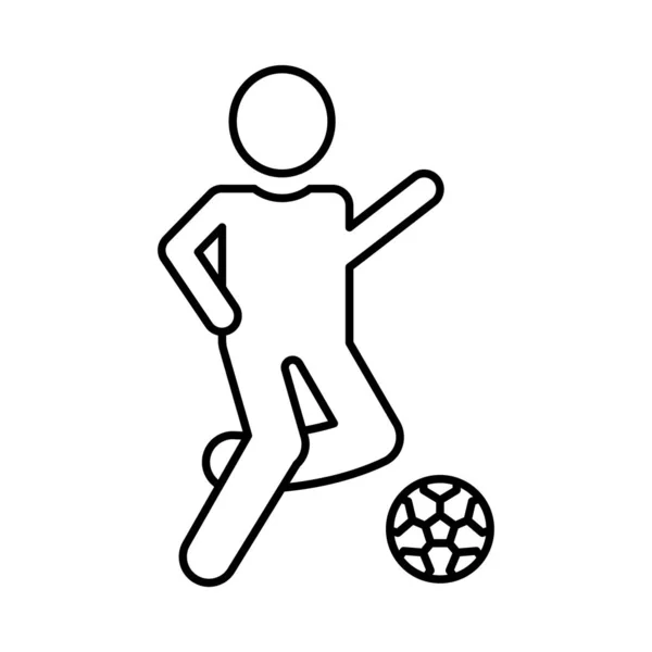 Joueur Soccer Sport Vecteur Illustration — Image vectorielle