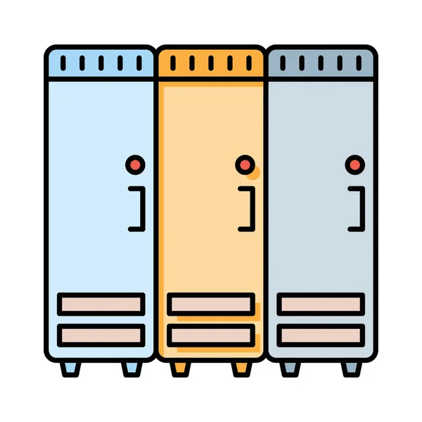 Locker Säker Säkerhet Kryssrutan Vektorillustration — Stock vektor