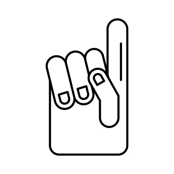 Палець Вгору Однією Рукою Векторна Ілюстрація — стоковий вектор