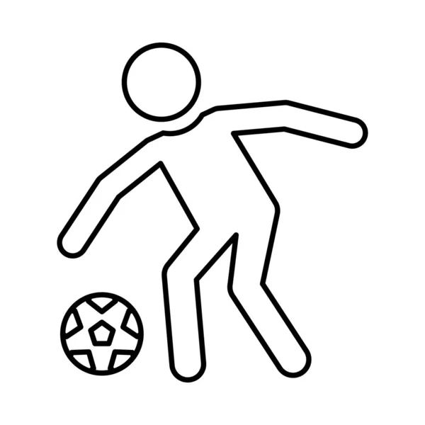 Spieler Fußball Vektor Illustration — Stockvektor