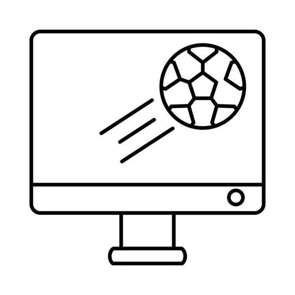 Abbildung Des Bildschirmvektors Eines Fußballspiels — Stockvektor