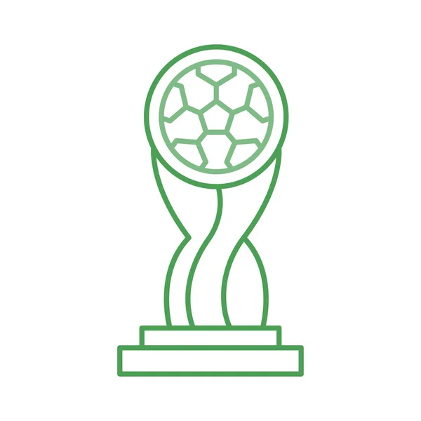 Trophäe Fußball Vektor Illustration — Stockvektor