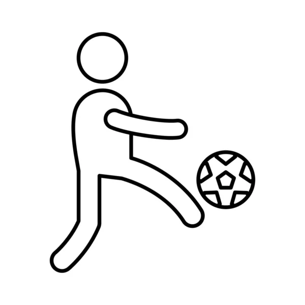 Jogador Jogando Futebol Vetor Ilustração — Vetor de Stock