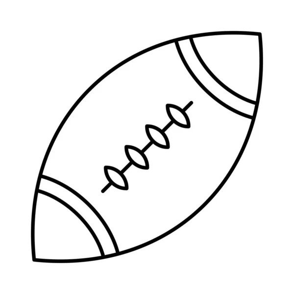 Pelota Rugby Deporte Vector Ilustración — Vector de stock