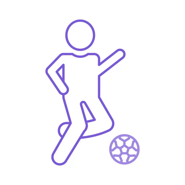 Ilustracja Wektorowa Gracz Piłka Nożna Sport — Wektor stockowy