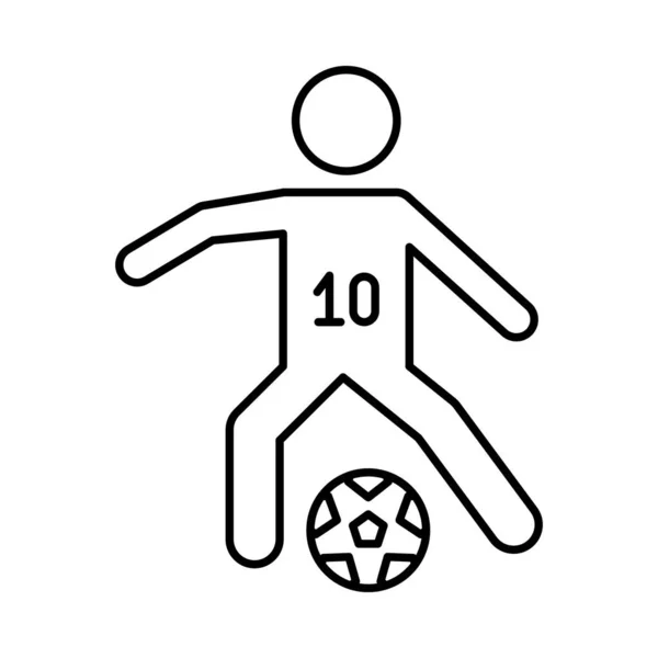 Spieler Fußball Fußball Vektor Illustration — Stockvektor