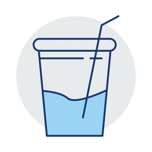 Beber Suco Refrigerante Vetor Ilustração — Vetor de Stock