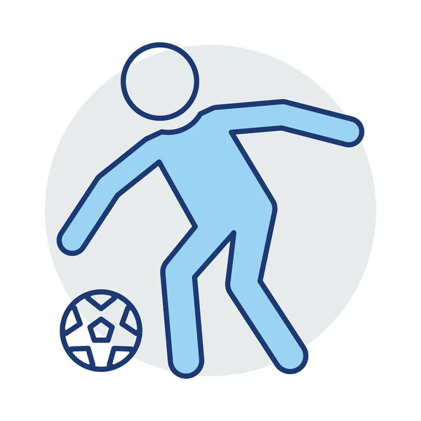 Spieler Fußball Vektor Illustration — Stockvektor