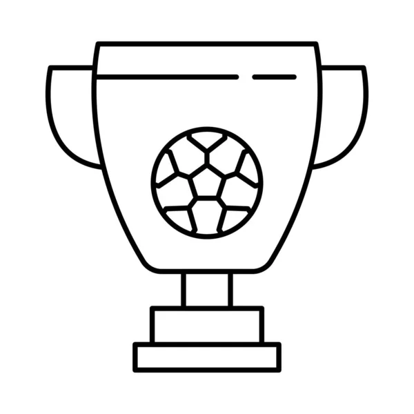 Trofee Voetbal Doel Vectorillustratie — Stockvector