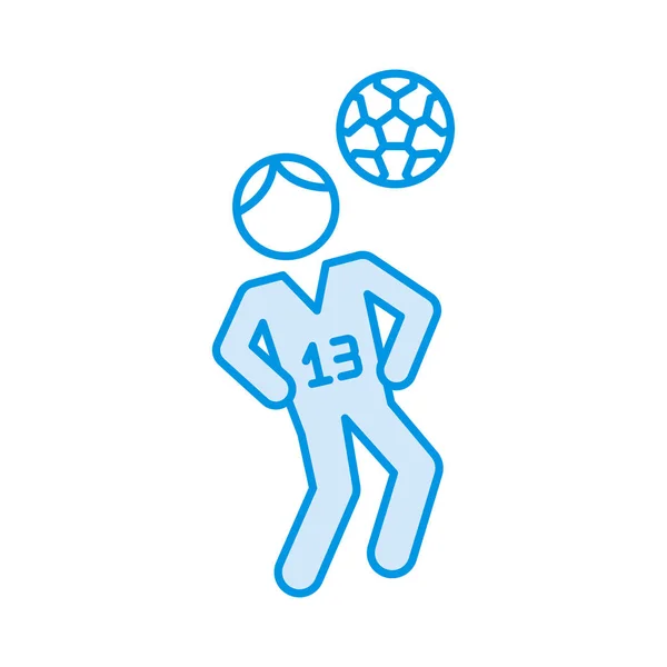 足球运动员玩球 向量例证 — 图库矢量图片