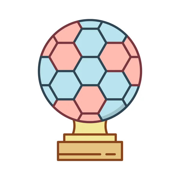 Taza Fútbol Campeón Vector Ilustración — Vector de stock