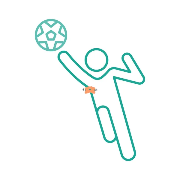 Гравець Футбол Векторні Ілюстрації — стоковий вектор