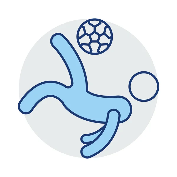 Joueur Soccer Jouer Illustration Vectorielle — Image vectorielle