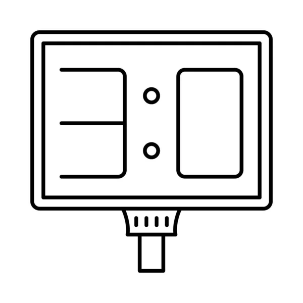 Punteggio Schermo Partita Calcio Vettoriale Illustrazione — Vettoriale Stock