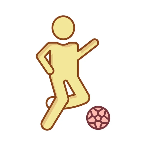 Εικονογράφηση Φορέα Του Αθλητισμού Παίκτης Ποδοσφαίρου — Διανυσματικό Αρχείο