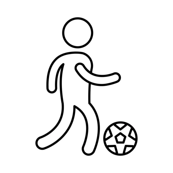 Spieler Fußball Vektor Illustration — Stockvektor