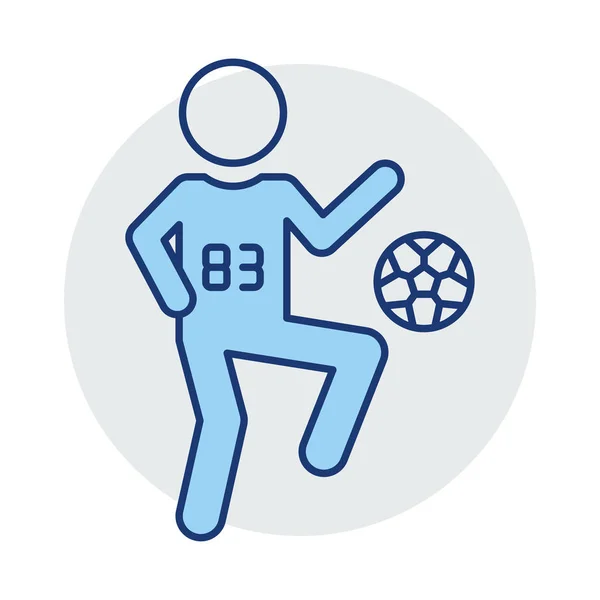 Jugador Fútbol Deporte Vector Ilustración — Vector de stock