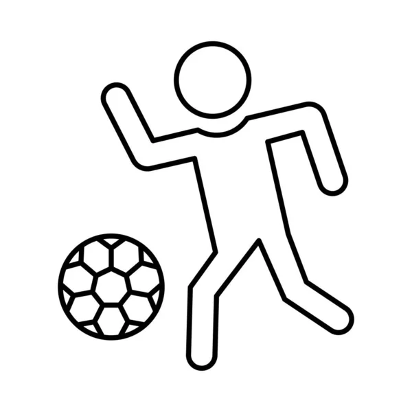 Spieler Fußball Vektor Illustration — Stockvektor