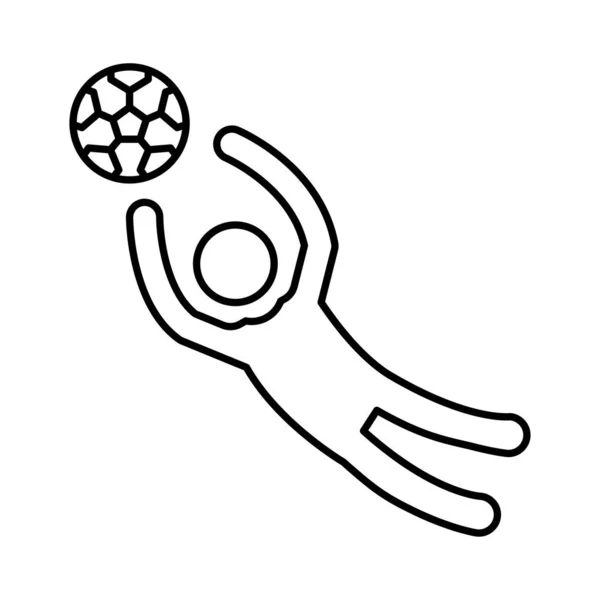 Illustration Vectorielle Gardien Football — Image vectorielle