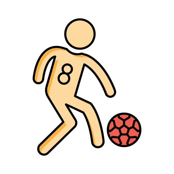 Player Football Soccer Vector Illustration — Stock Vector