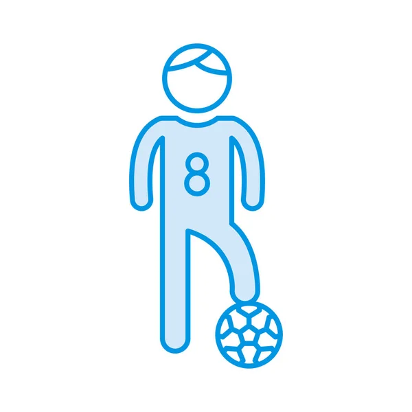 サッカー ボール ベクトル図で遊んで — ストックベクタ