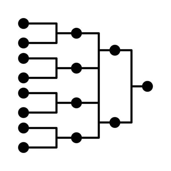 Hiërarchie Sequence Diagram Vectorillustratie — Stockvector