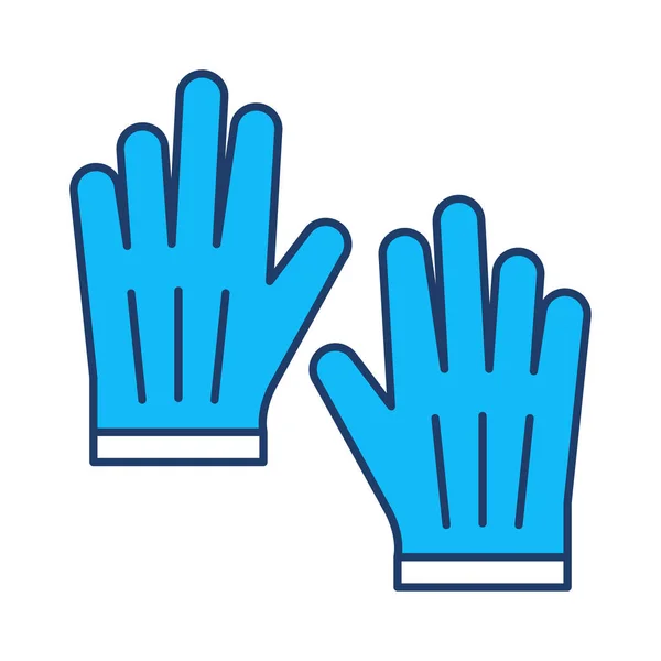 Guantes Mantenimiento Mano Vector Ilustración — Vector de stock