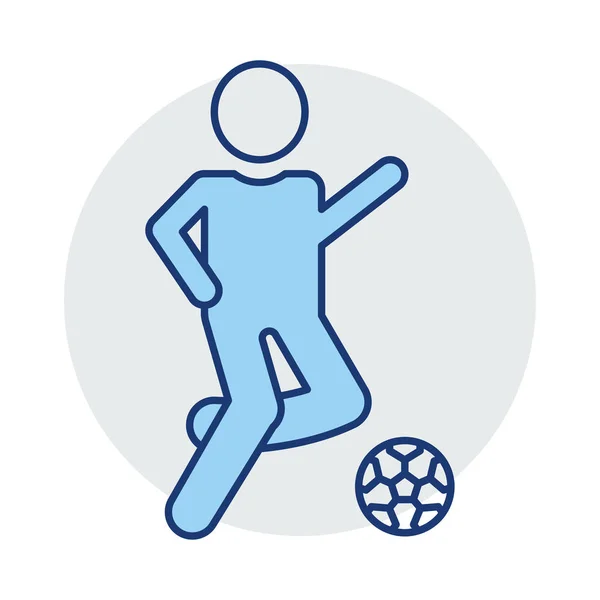 Spieler Fußball Sport Vektor Illustration — Stockvektor