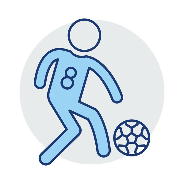 Spieler Fußball Fußball Vektor Illustration — Stockvektor
