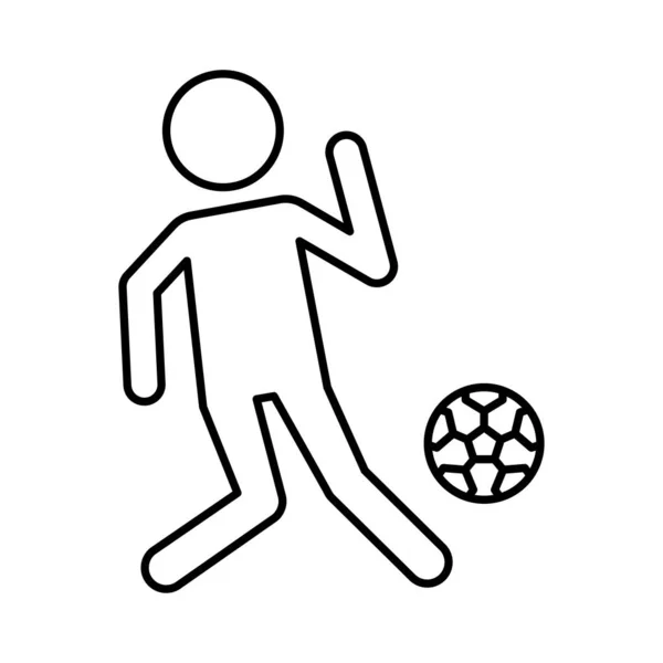 Ilustracja Wektorowa Gracz Piłka Nożna Piłka Nożna — Wektor stockowy