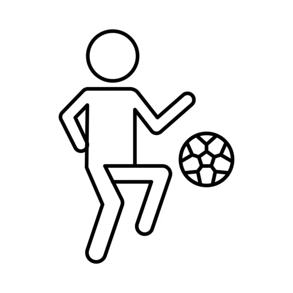 Jugador Fútbol Fútbol Vector Ilustración — Archivo Imágenes Vectoriales