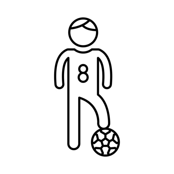 プレーヤー サッカー サッカー ベクトル図 — ストックベクタ