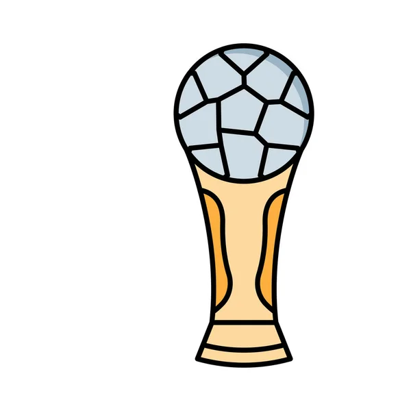 Trophäe Auszeichnung Fußball Vektor Illustration — Stockvektor